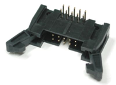 Liitin piirilevylle 10-nap. uros kulma lukituksella