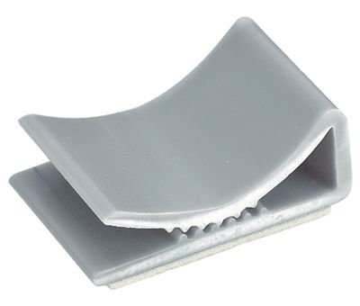 Nauhakaapelikiinnike 24x28mm tarrakiinnitys harmaa