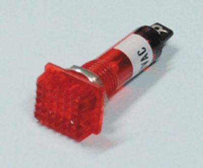 Hohtolamppukaluste 230Vac punainen 10mm