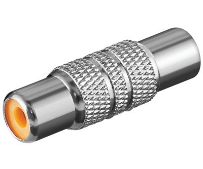 Liitinadapteri RCA-liitin naaras/RCA-liitin naaras metalli