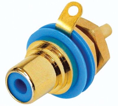 RCA-runkoliitin eristetty/kullattu sininen (NYS367-6)