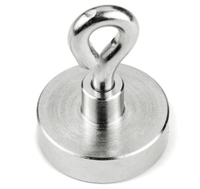 Kestomagneetti silmukalla Neodymium N38 25x7mm Kestomagneetti silmukalla Neodymium N38 25x7mm