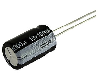 Elektrolyyttikondensaattori pystymalli 1000uF 16V R-5
