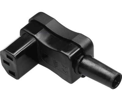 Kojepistoke C13 kulma alas naaras musta