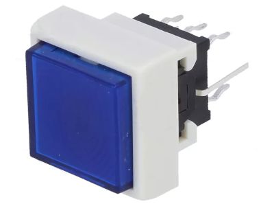 Painike 2xON-(ON) 0,1A 30Vc sininen LED