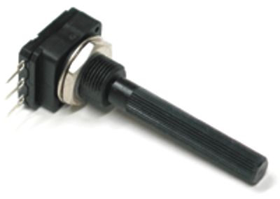 Hiilipotentiometri piiril. 6mm mono, 1kohm lineaarinen