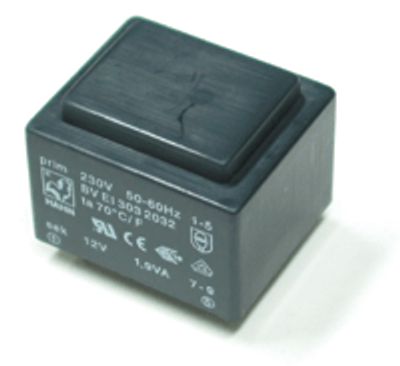 Piirilevymuuntaja 1,9VA 2x18Vac