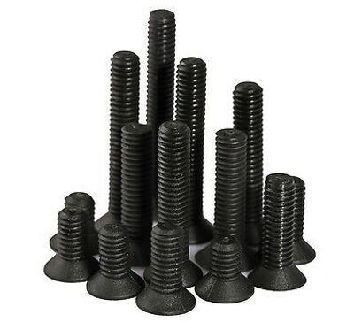 Koneruuvi kartiokanta POZIDRIV M3x16mm musta 100kpl/pkk