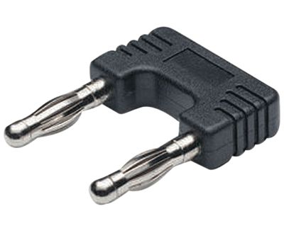 Oikosulkuliitin 4mm banaaniliittimillä musta (KCN-419)