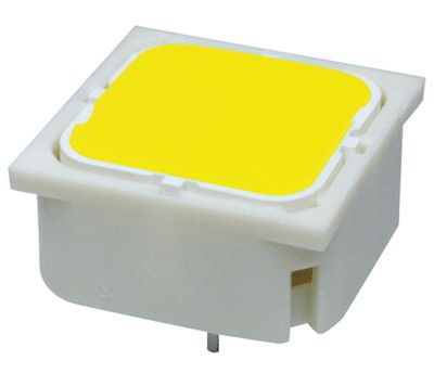 Painike piirilevylle 1xNO 0,1A 35V 19x19mm oranssi LED *