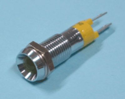 LED-merkkilamppu 8mm 12-14Vdc keltainen