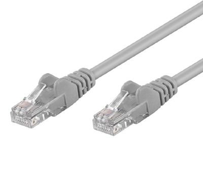 Cat5e-liitäntäkaapeli suojaamaton U/UTP harmaa 25m