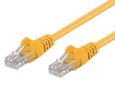 Cat5e-liitäntäkaapeli suojaamaton U/UTP keltainen 0,25m Cat5e-liitäntäkaapeli suojaamaton U/UTP keltainen 0,25m