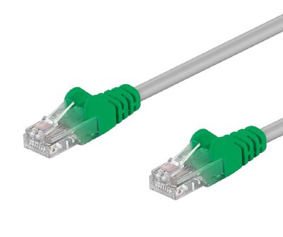 Cat5e-liitäntäkaapeli suojaamaton ristikytketty U/UTP harmaa 5m *