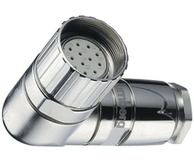 M23-sarjan pistoke kulma IP67 12-nap. naaras