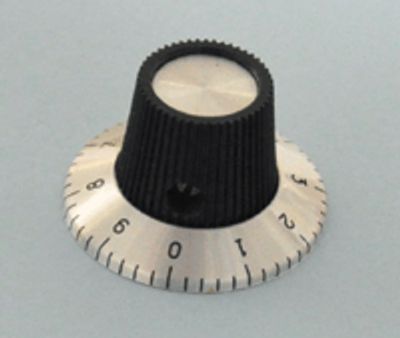 Laitenuppi 6,35mm/29,2mm asteikko 0-10