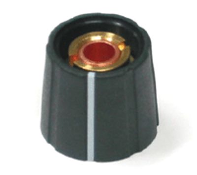 Laitenuppi, nylon 4mm/15mm musta viivalla