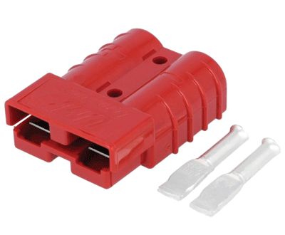 Latauspistoke 2-napainen 24V 50A punainen