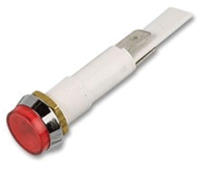 Hohtolamppukaluste 250Vac punainen 10mm