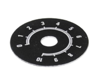 Asteikkolevy 0-10 49mm musta