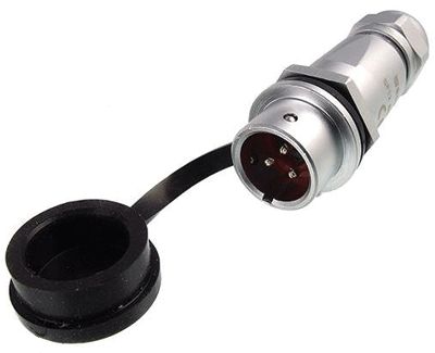 Vesitiivis jatkopistoke IP67 3-nap. uros