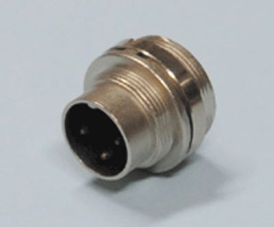 DIN-runkoliitin kierrelukituksella 3-nap. uros