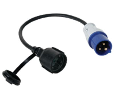 Sovitusjohto Schuko/CEE 16A 250Vac 0,4m