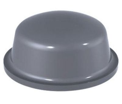 Kumitassu tarrakiinnityksellä 11,1x5mm harmaa