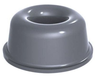 Kumitassu tarrakiinnityksellä 22,3x10,1mm harmaa