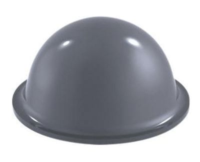 Kumitassu tarrakiinnityksellä 19x9,4mm harmaa *