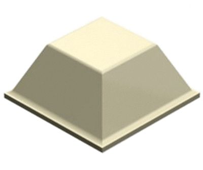 Kumitassu tarrakiinnityksellä 12,7x12,7x5,8mm valkoinen