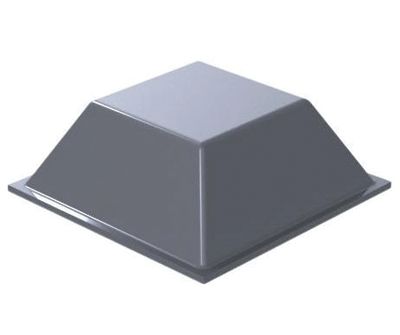 Kumitassu tarrakiinnityksellä 20,5x20,5x7,5mm harmaa