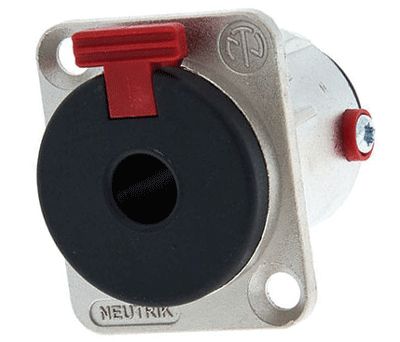 Stereojakki 6,3mm metalli/lukituksella harmaa (NJ3FP6C)