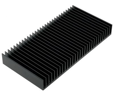 Jäähdytyslevy 0,98°K/W 100x200x25mm musta (SK42-100SA)