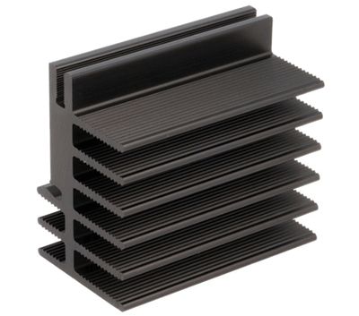 Jäähdytyslevy 4,3°K/W 50x45x30mm musta (SK481-50SA)