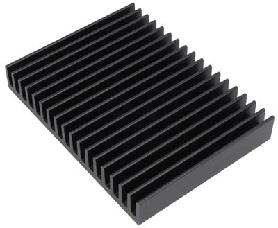 Jäähdytyslevy 2,5°K/W 75x100x15mm musta (SK81-75SA)