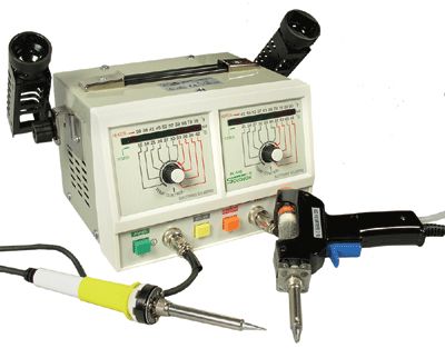 Säädettävä juotinasema/imuasema 50W