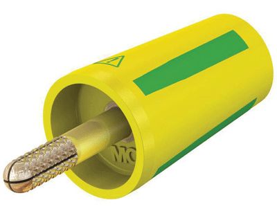 Turvabanaanihylsyadapteri 4mm keltavihreä (24.0160-20) *