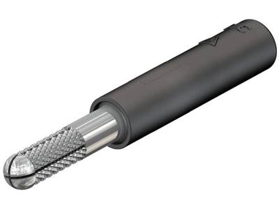 Turvabanaanihylsyadapteri 4mm musta (24.0163-21)