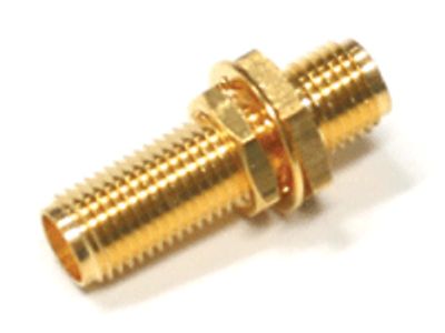 Kullattu SMA-adapteri, mutterikiinnitys, naaras/naaras