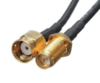 SMA-reverse -jatkojohto 50ohm musta 2m