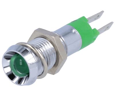 LED-merkkilamppu 8mm 12-14Vdc vihreä