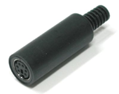 Mini-DIN-jatkopistoke, 6-nap. naaras