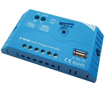 Lataussäädin aurinkopaneelille 12V/24V 10A