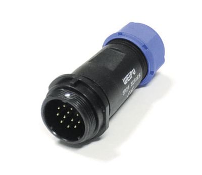 Vesitiivis jatkopistoke IP68 12-nap. uros