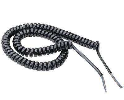 Kierrejohto 2x0,75mm² PVC 800mm/1500mm musta