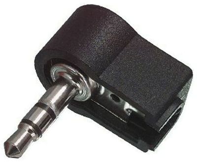 Stereoplugi 3,5mm muovi/kulma musta (WKLS40)