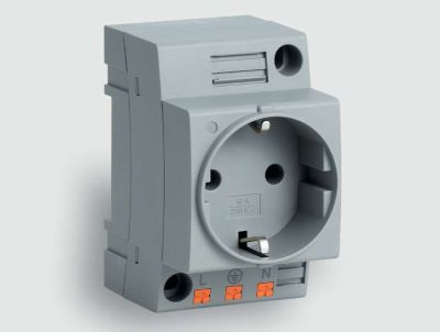 Schuko-pistorasia DIN-kiskoon 1-osainen