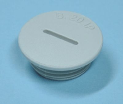 Sulkutulppa muovi M20 harmaa