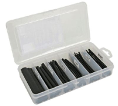 Kutistemuovisarja 1,6-9,4mm musta 170kpl